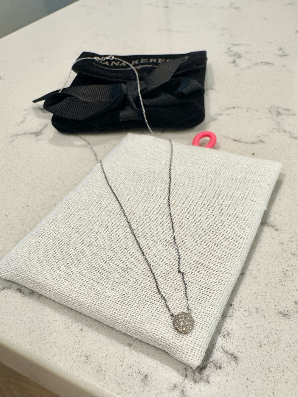 Dana Rebecca Designs 14k Gold Lauren Joy 16” Mini Disk Necklace w/ pave diamonds